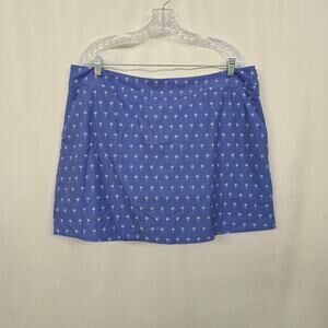 Vineyard Vines Performance Skort Women's XL Purple White Palm Golf Tennis